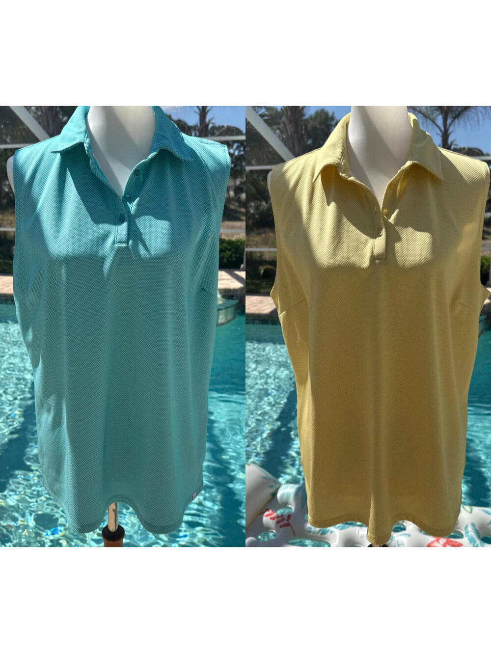 Lady Hagen Sleeveless Golf Top Bundle Blue Yellow  XXL